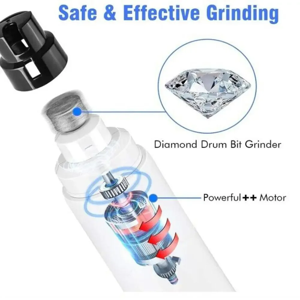 Dog Nail Grinder - Upgraded 2-Speed Electric Pet Nail Trimmer Power with usb
